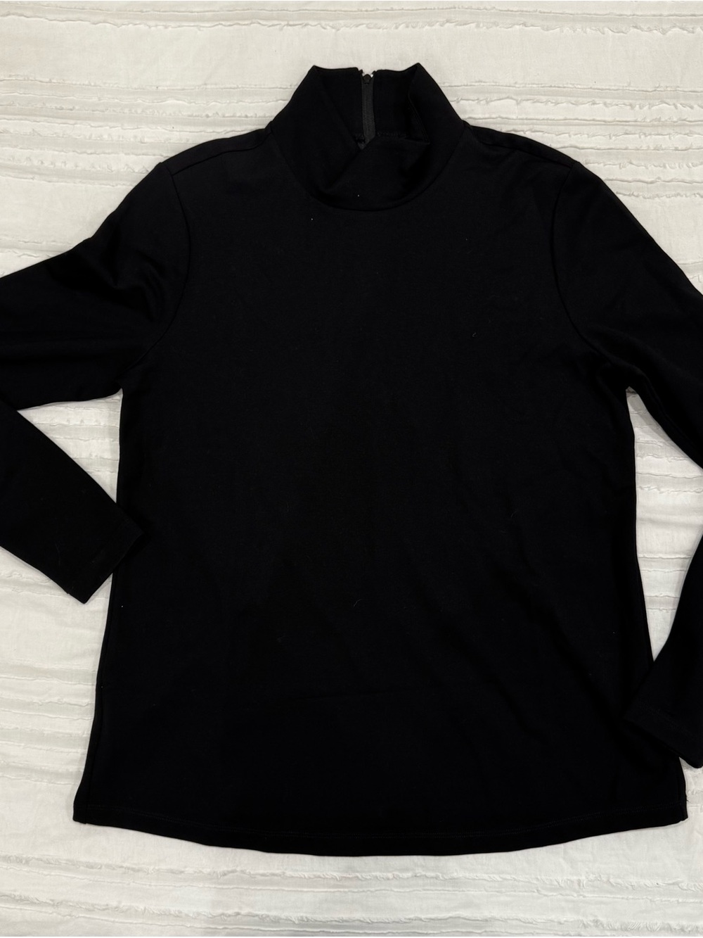 CAbi Black Mock Neck Long Sleeve Top